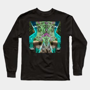 disaster land in watershed ecopop collage Long Sleeve T-Shirt